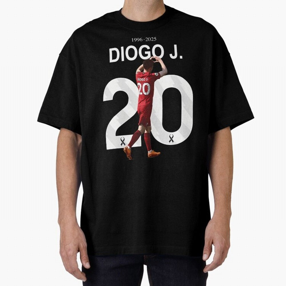 Diogo Jota Oversized T-Shirt Experience the Global Stage of Global Football Passion for FIFA World Cup 2026 USA Canada Mexico, Inspired by CR7, Brazil, Championship Spirit, Famous Goals, Roaring Crowds and International Football Unity; Ideal for
