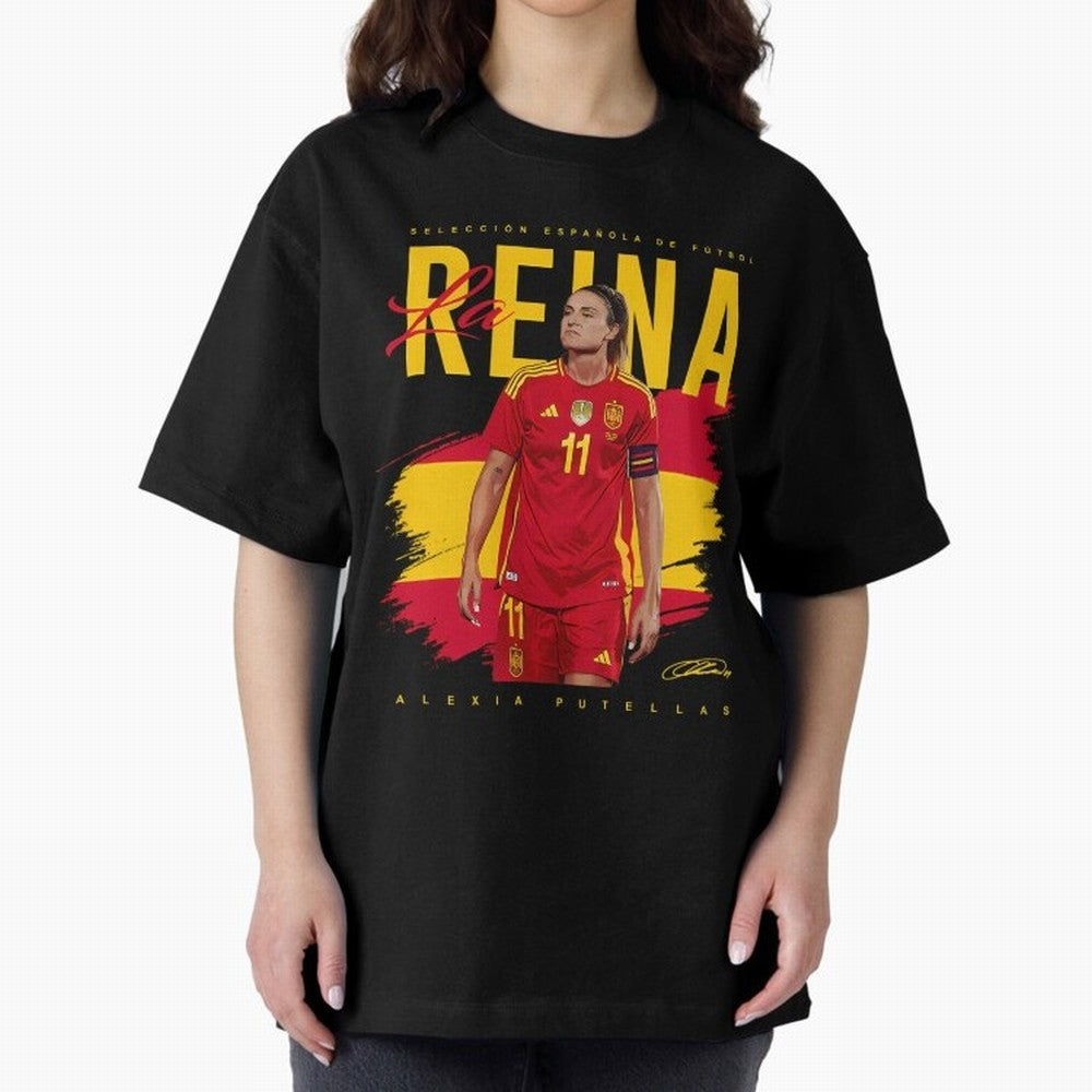 Alexia Putellas Oversized T-Shirt Mark the FIFA World Cup 2026 USA Canada Mexico Journey through Messi Highlights, France Pride, Championship Spirit, Famous Goals, Roaring Crowds and International Football Unity; Perfect for Supporters Who Want