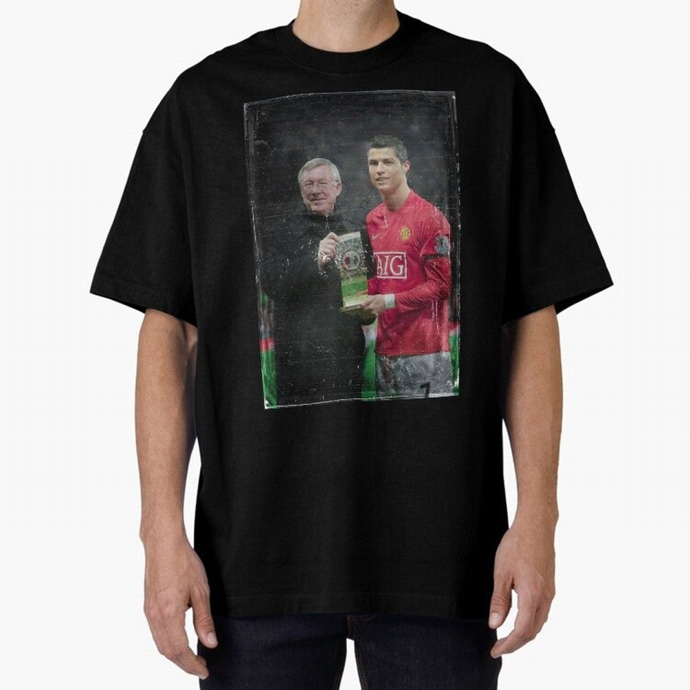 Cristiano Ronaldo and Sir Alex Ferguson Oversized T-Shirt Celebrate Unforgettable Nights in FIFA World Cup 2026 Spirit, Celebrating England, Haaland, Game Day Rituals, Football Legends, Country Pride and the Road to the Final; Great for Watch