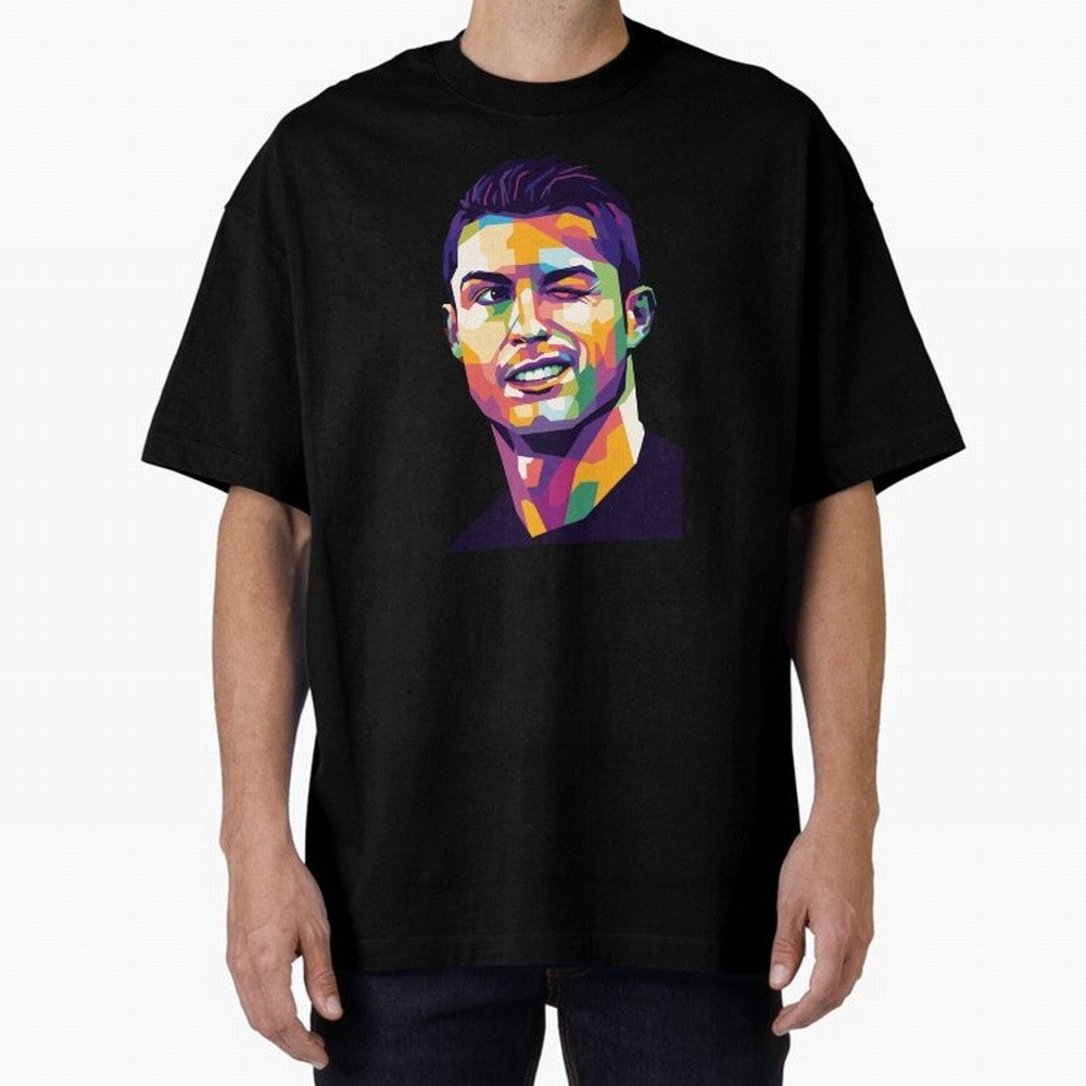 Cristiano Ronaldo Oversized T-Shirt Celebrate Supporters United by FIFA World Cup 2026 USA Canada Mexico for Fans of CR7 and England, France and Netherlands, Bringing Soccer Culture, Superstar Moments, National Team Dreams and Competitive Fire;