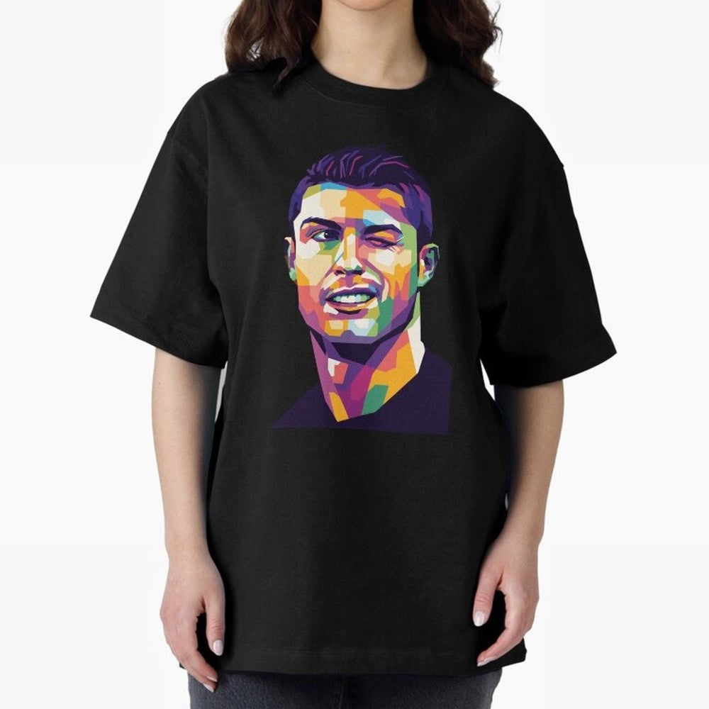 Cristiano Ronaldo Oversized T-Shirt Celebrate Supporters United by FIFA World Cup 2026 USA Canada Mexico for Fans of CR7 and England, France and Netherlands, Bringing Soccer Culture, Superstar Moments, National Team Dreams and Competitive Fire;