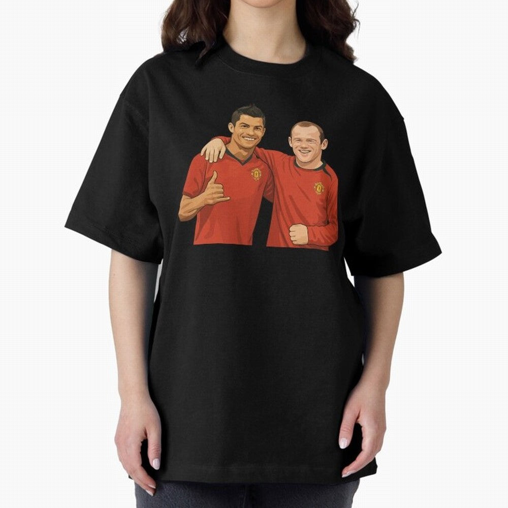Ron & Roon Oversized T-Shirt Spotlight Match Day Hype around FIFA World Cup 2026, Messi, CR7 and Mbappe, England, Championship Spirit, Famous Goals, Roaring Crowds and International Football Unity; Created for Match Day Parties, Soccer Gifts, Fan