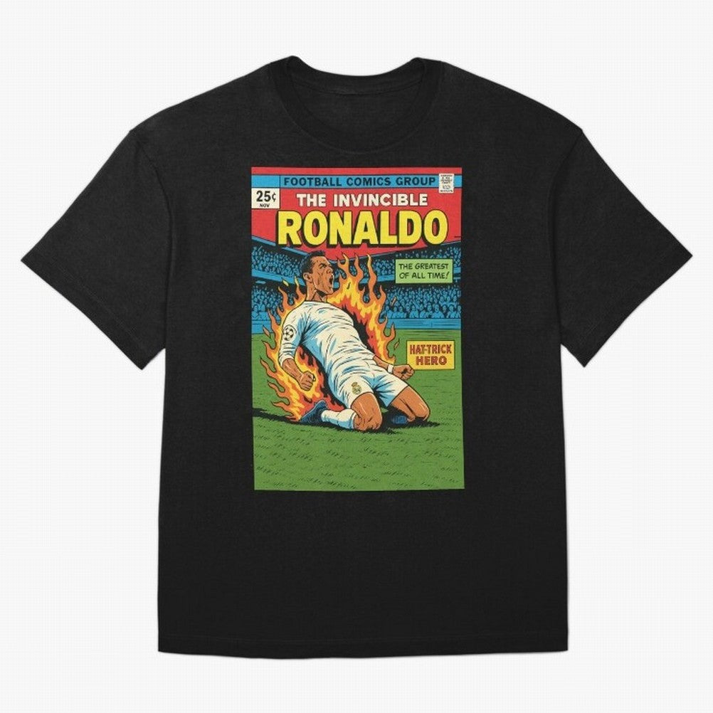 CR7 Comic Oversized T-Shirt Follow FIFA World Cup 2026 Group Stage Spirit, Centered on Netherlands, Messi, CR7 and Mbappe, Supporter Pride, Iconic Celebrations, Legendary Names and Global Match Day Energy; Made for Collectors Who Enjoy Iconic