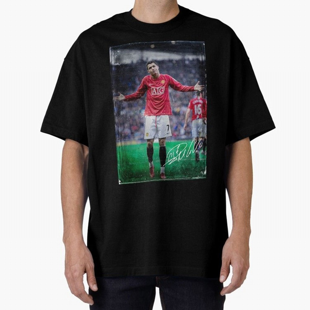 Cristiano Ronaldo Oversized T-Shirt Honor the Football Icons of FIFA World Cup 2026 Group Stage for Fans of Messi, Neymar and Mbappe and Germany, Bringing Fan Favorite Moments, National Team Passion, Big Match Drama and Soccer History; Perfect for