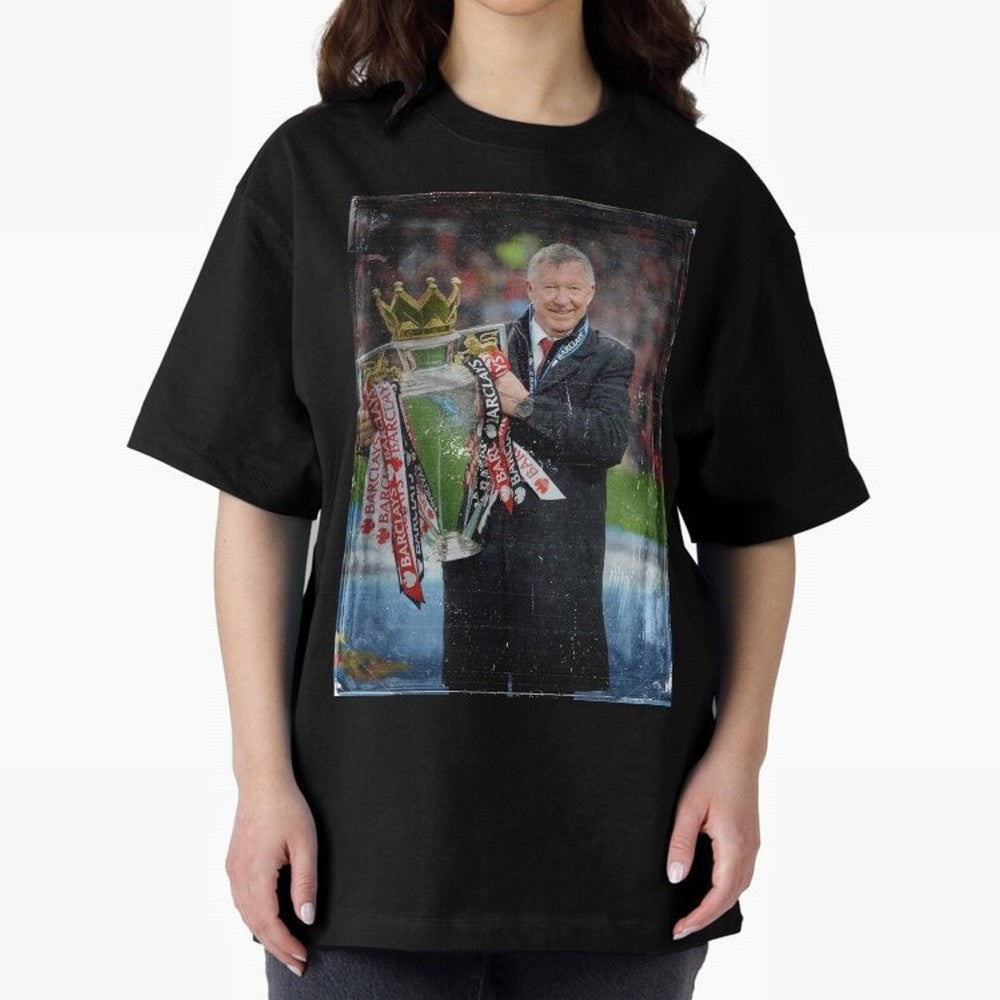 Sir Alex Ferguson Champion Oversized T-Shirt Create FIFA World Cup 2026 Group Stage Spirit, Made for Portugal, Cristiano Ronaldo, Haaland and CR7, Football Festival Excitement, Trophy Ambitions, Country Rivalries and Star Player Buzz; Made for