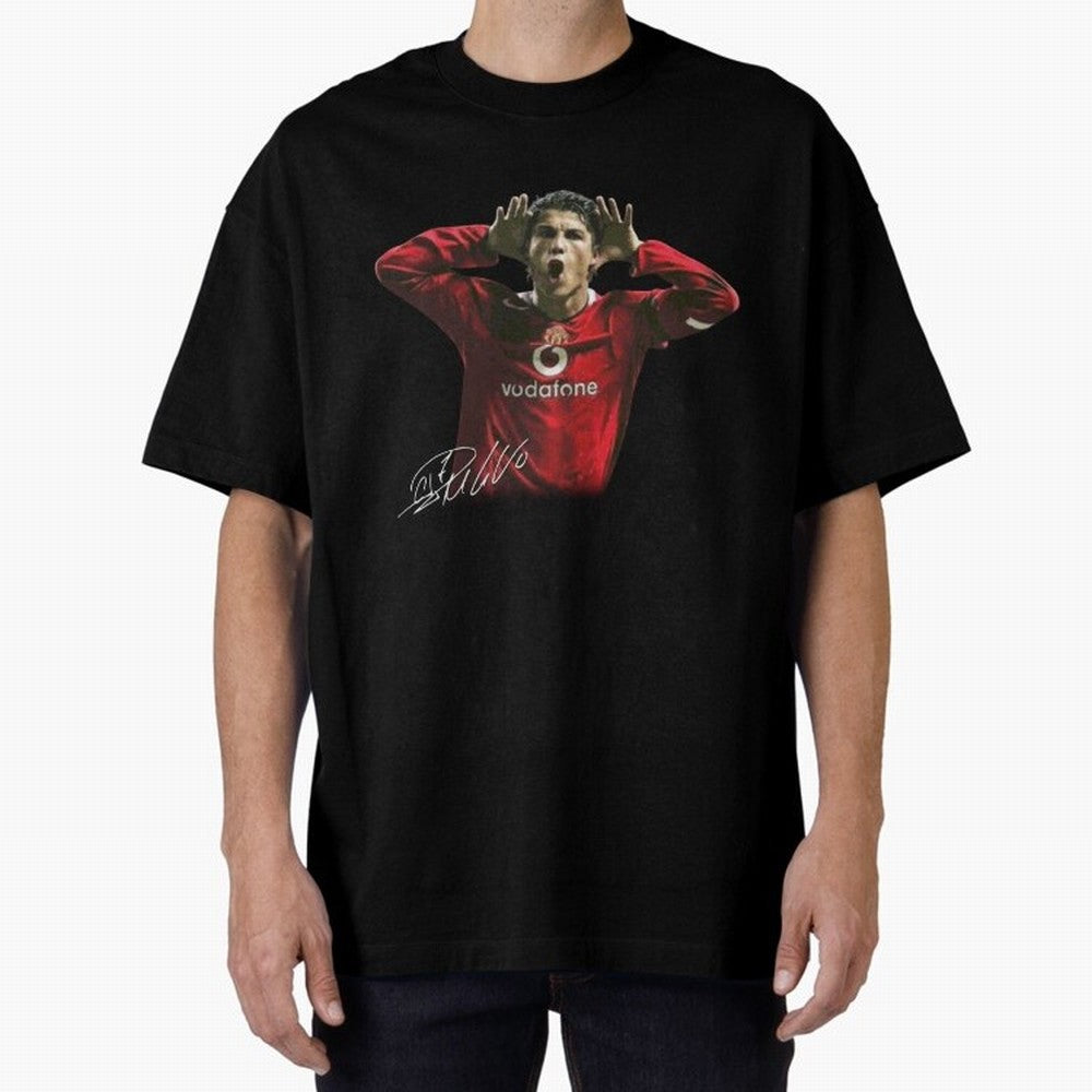 Cristiano Ronaldo T-Shirt Young Manchester Ronaldo - Celebration Oversized T-Shirt Bring Home FIFA World Cup 2026 USA Canada Mexico Spirit, Inspired by Brazil, Neymar, Stadium Chants, National Pride, Trophy Dreams and Unforgettable Football