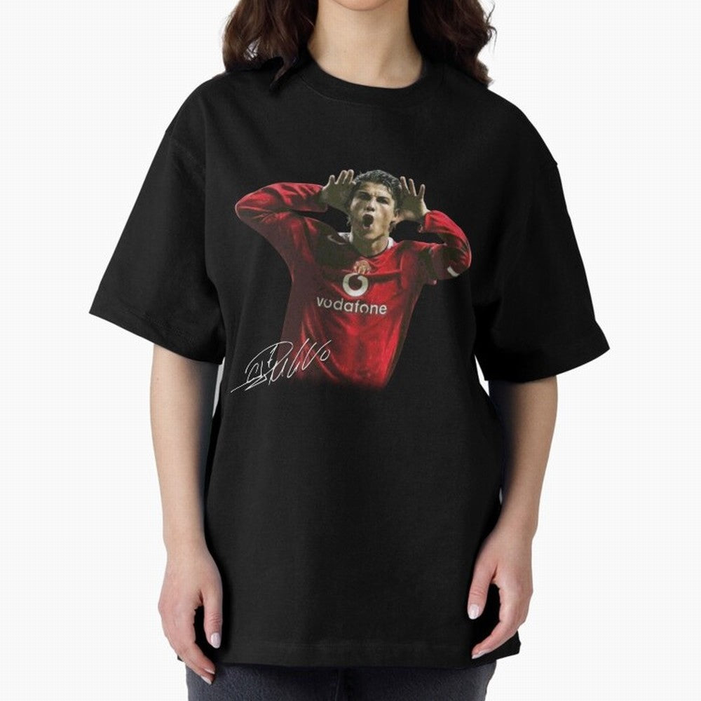 Cristiano Ronaldo T-Shirt Young Manchester Ronaldo - Celebration Oversized T-Shirt Bring Home FIFA World Cup 2026 USA Canada Mexico Spirit, Inspired by Brazil, Neymar, Stadium Chants, National Pride, Trophy Dreams and Unforgettable Football