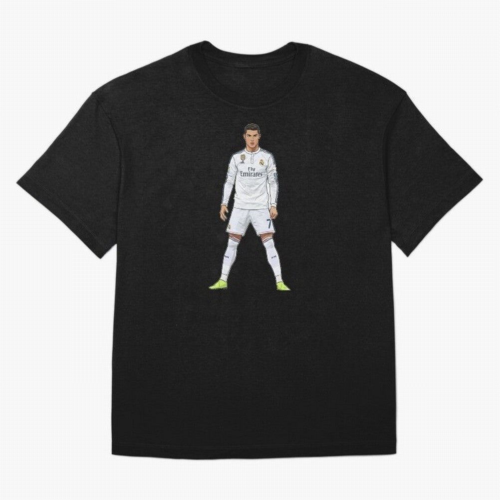Cristiano Ronaldo at Madrid | Football Legend Oversized T-Shirt Keep the Legacy of the FIFA World Cup 2026 Group Stage Journey through Mbappe and Neymar Highlights, Brazil, Portugal and Argentina Pride, Global Supporter Spirit, Legendary Goals,