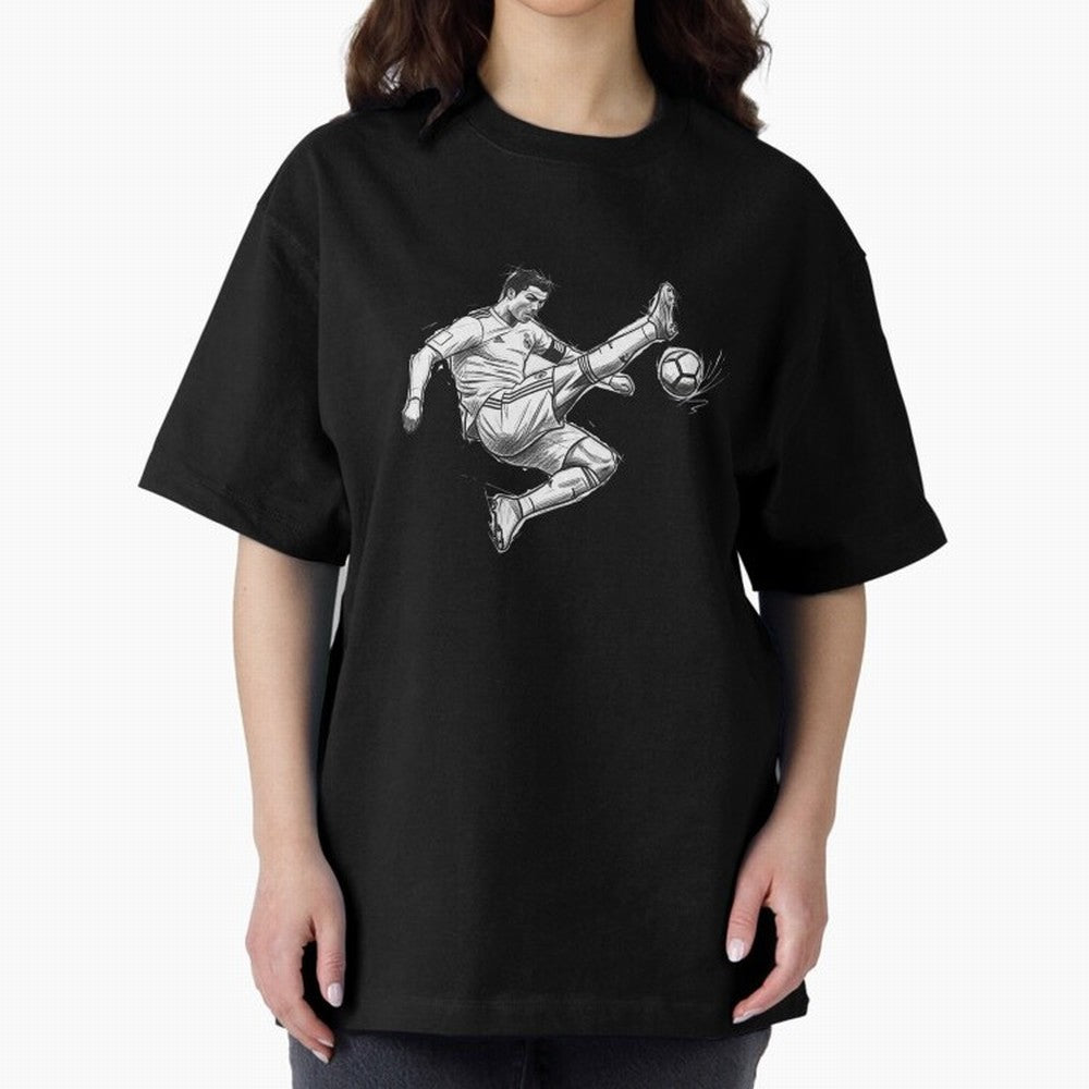The King: Cristiano Ronaldo Oversized T-Shirt Celebrate Global Passion for FIFA World Cup 2026 Connected to Neymar, Argentina, France and Brazil Energy, Game Day Rituals, Football Legends, Country Pride and the Road to the Final; Ideal for Fans Who