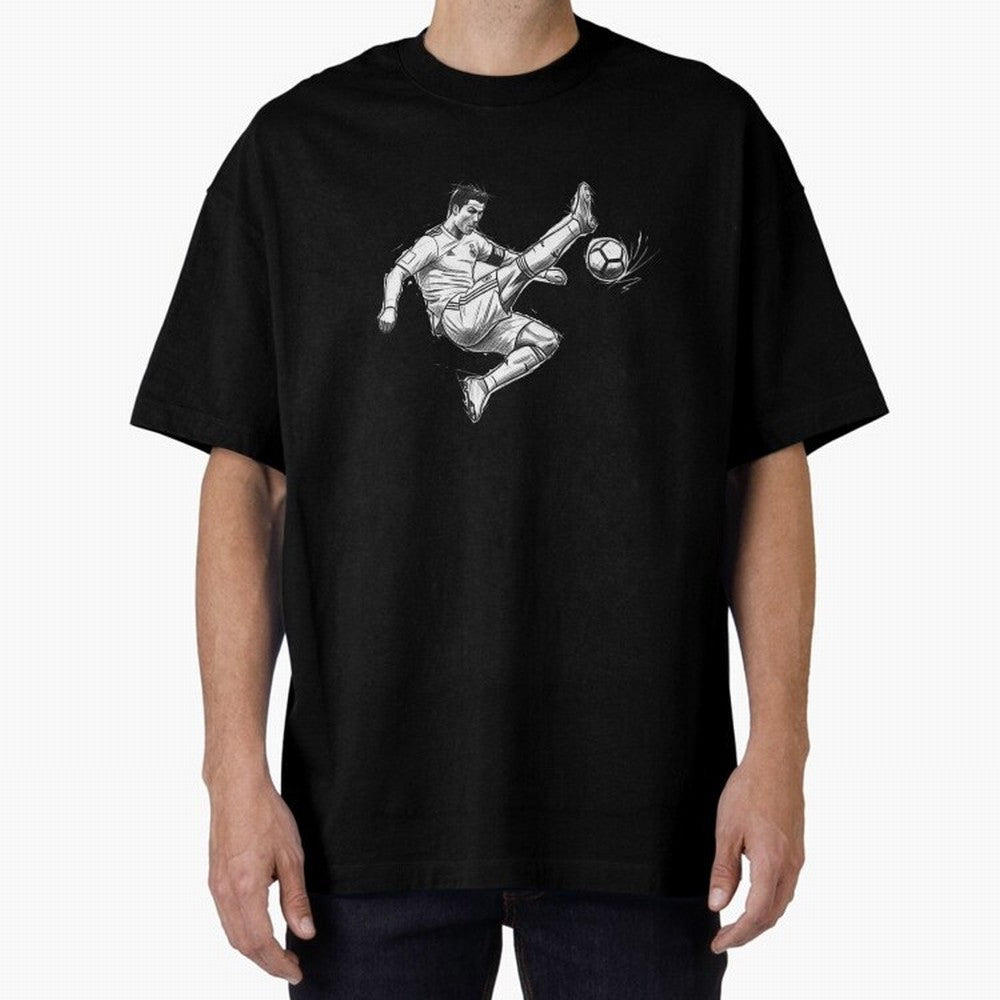 The King: Cristiano Ronaldo Oversized T-Shirt Celebrate Global Passion for FIFA World Cup 2026 Connected to Neymar, Argentina, France and Brazil Energy, Game Day Rituals, Football Legends, Country Pride and the Road to the Final; Ideal for Fans Who