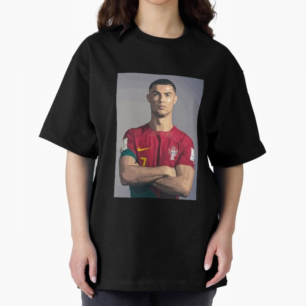 Cristiano Ronaldo Oversized T-Shirt Wear the Spirit of FIFA World Cup 2026 Spirit, Inspired by Netherlands, CR7, Goal Celebration Energy, Supporter Heritage, Football Icons and Worldwide Tournament Joy; Made for Collectors Who Enjoy Iconic Players,