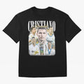 Cr7 Vintage Tribute: Soccer Legend Collage | Limited Edition Oversized T-Shirt Honor the Football Icons of FIFA World Cup 2026 USA Canada Mexico Spirit, Connected to Portugal, Spain and Germany, Mbappe and Neymar, Football Festival Excitement,