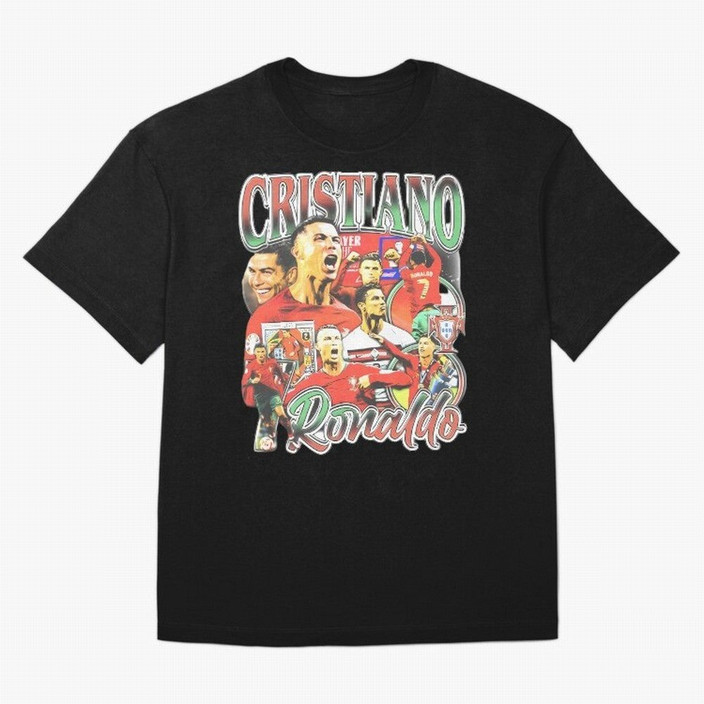 Cristiano Ronaldo Oversized T-Shirt Celebrate Unforgettable Nights in FIFA World Cup 2026 Group Stage Driven by Mbappe and Neymar, England and Germany Energy, Championship Spirit, Famous Goals, Roaring Crowds and International Football Unity; Made
