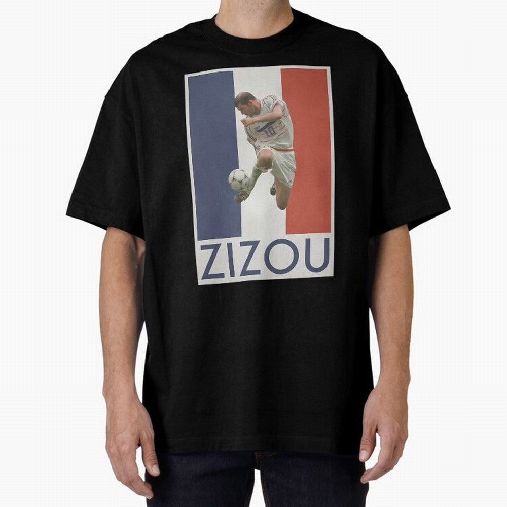 Football - Zidane Oversized T-Shirt Back Your Heroes with Match Day Hype around FIFA World Cup 2026, Mbappe, Portugal, Football History, Final Match Energy, Crowd Noise and Once in a Lifetime Moments; Ideal for Football Dads, Football Moms,