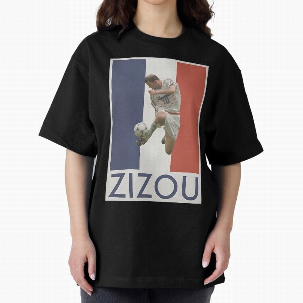Football - Zidane Oversized T-Shirt Back Your Heroes with Match Day Hype around FIFA World Cup 2026, Mbappe, Portugal, Football History, Final Match Energy, Crowd Noise and Once in a Lifetime Moments; Ideal for Football Dads, Football Moms,