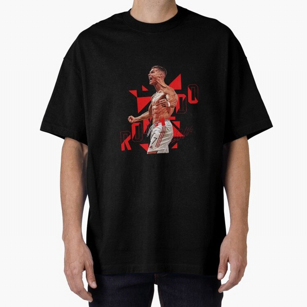 Cristiano Ronaldo Oversized T-Shirt Celebrate Fan Favorites in Match Day Hype around FIFA World Cup 2026 USA Canada Mexico, Haaland and Mbappe, France, Soccer Culture, Superstar Moments, National Team Dreams and Competitive Fire; Created for Match
