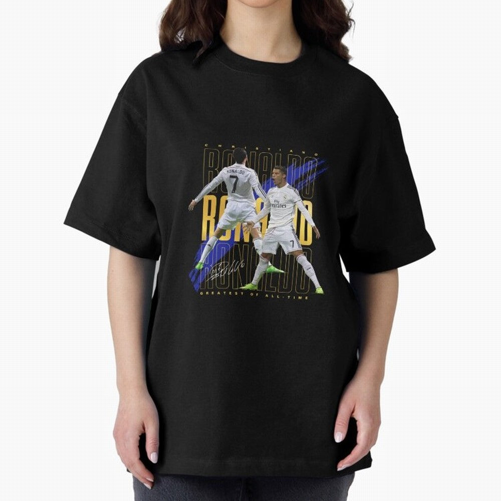 Cristiano Ronaldo Suuiii! Oversized T-Shirt Carry National Pride through Match Day Hype around FIFA World Cup 2026 Group Stage, Neymar, Haaland and Cristiano Ronaldo, England, Goal Celebration Energy, Supporter Heritage, Football Icons and