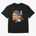 Retro Football Legend Poster Illustration For Men And Gift For Soccer Fans Oversized T-Shirt Feel the Roar of Match Day Hype around FIFA World Cup 2026, Messi and Cristiano Ronaldo, Argentina and Brazil, Football History, Final Match Energy, Crowd