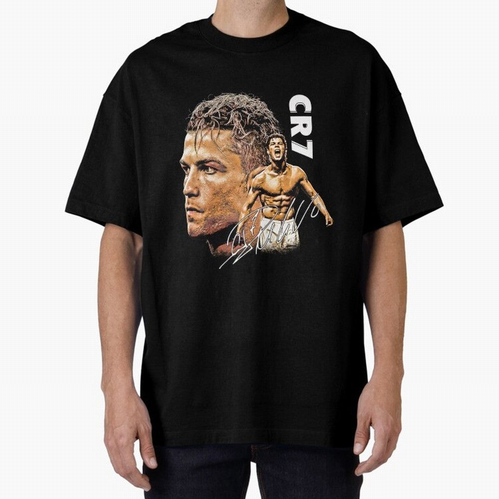 Retro Football Legend Poster Illustration For Men And Gift For Soccer Fans Oversized T-Shirt Feel the Roar of Match Day Hype around FIFA World Cup 2026, Messi and Cristiano Ronaldo, Argentina and Brazil, Football History, Final Match Energy, Crowd