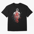 Abstract Football Player Portrait Retro Poster Art For Men, Gift For Soccer Fans Oversized T-Shirt Bring a Champion Mindset to Match Day Hype around FIFA World Cup 2026 Group Stage, Messi, CR7 and Mbappe, Argentina and Brazil, Global Supporter