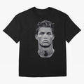 Retro Football Legend Portrait Illustration For Men And Gift For Soccer Fans Oversized T-Shirt Celebrate the Stars of Match Day Hype around FIFA World Cup 2026 USA Canada Mexico, Haaland, Argentina and Brazil, Football Festival Excitement, Trophy