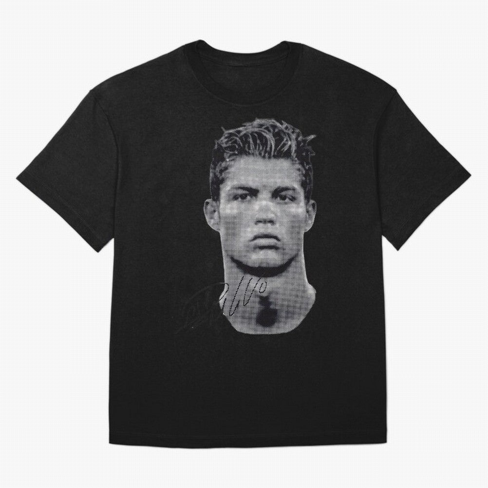 Retro Football Legend Portrait Illustration For Men And Gift For Soccer Fans Oversized T-Shirt Celebrate the Stars of Match Day Hype around FIFA World Cup 2026 USA Canada Mexico, Haaland, Argentina and Brazil, Football Festival Excitement, Trophy