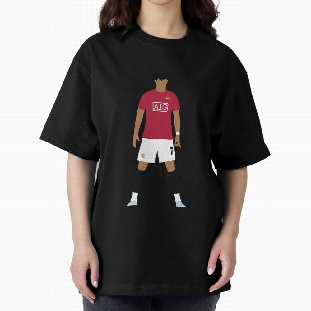 Cristiano Ronaldo Iconic Stance Fan Art Oversized T-Shirt Bring World Football Passion into FIFA World Cup 2026 Group Stage Connected to Messi, CR7 and Mbappe, England Energy, Football Festival Excitement, Trophy Ambitions, Country Rivalries and