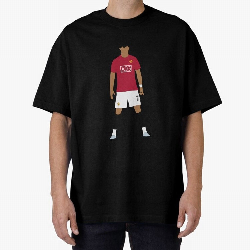 Cristiano Ronaldo Iconic Stance Fan Art Oversized T-Shirt Bring World Football Passion into FIFA World Cup 2026 Group Stage Connected to Messi, CR7 and Mbappe, England Energy, Football Festival Excitement, Trophy Ambitions, Country Rivalries and
