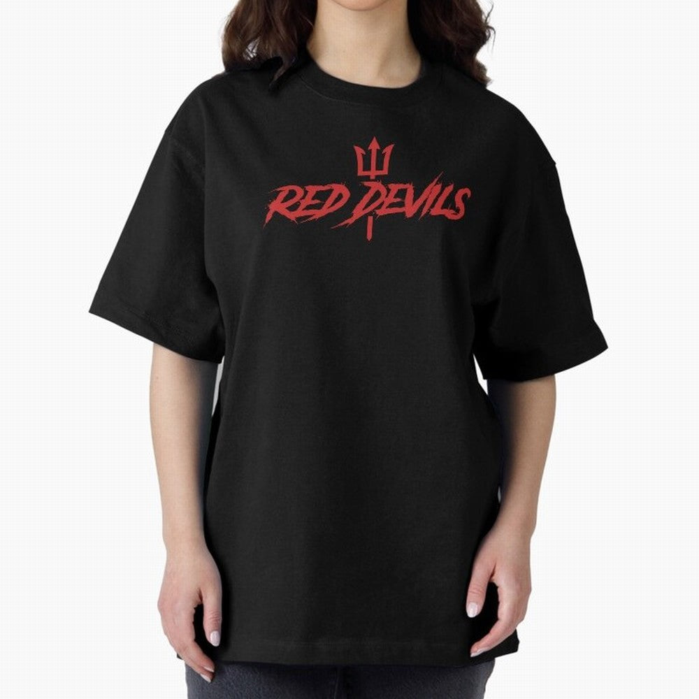 Red Devils Oversized T-Shirt Relive the Noise and Pride of Global Football Passion for FIFA World Cup 2026 USA Canada Mexico, Filled with CR7, Brazil, Portugal and Argentina, Stadium Chants, National Pride, Trophy Dreams and Unforgettable Football
