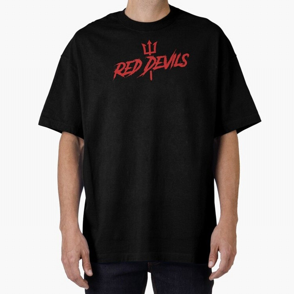 Red Devils Oversized T-Shirt Relive the Noise and Pride of Global Football Passion for FIFA World Cup 2026 USA Canada Mexico, Filled with CR7, Brazil, Portugal and Argentina, Stadium Chants, National Pride, Trophy Dreams and Unforgettable Football