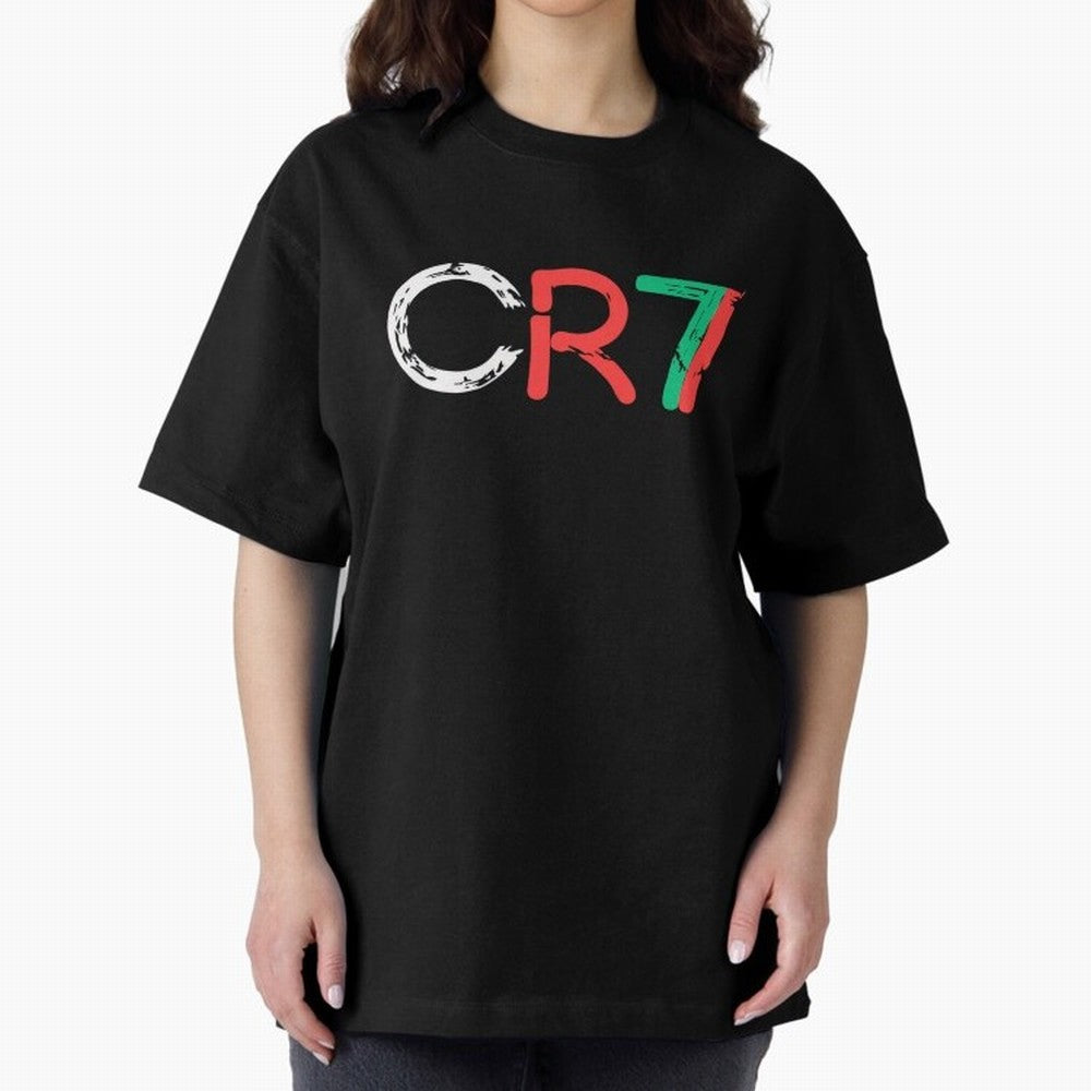 CR7 Portugal Colors Poster For Football Fans, Gift For Soccer Lovers Oversized T-Shirt Celebrate Fan Culture around Match Day Hype around FIFA World Cup 2026 Group Stage, Neymar, Spain, Stadium Memories, Football Loyalty, International Chants and