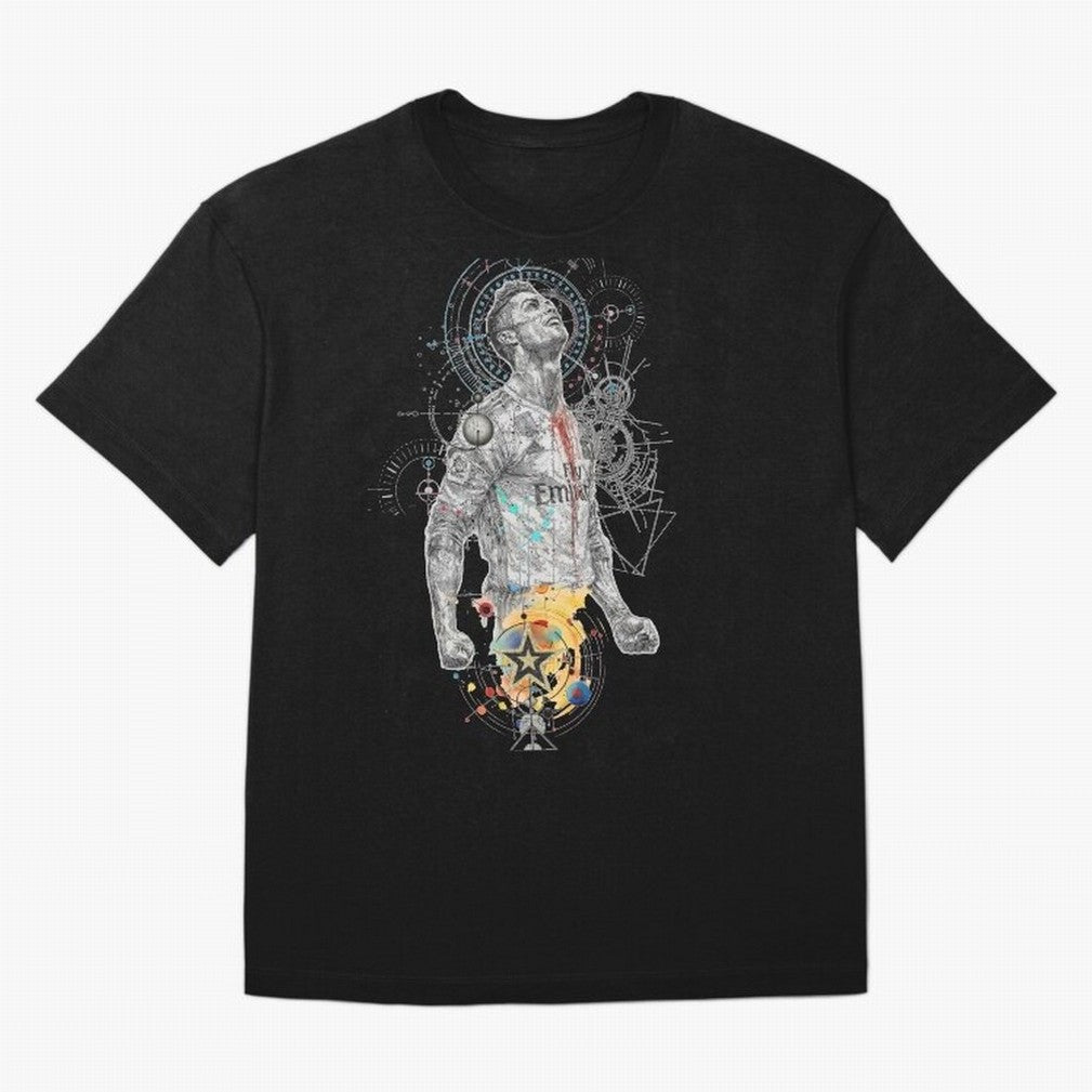 Cristiano Ronaldo Football Playmaker Oversized T-Shirt Celebrate Fan Favorites in FIFA World Cup 2026 Spirit, Made for Argentina, France and Brazil, Messi, Game Day Rituals, Football Legends, Country Pride and the Road to the Final; Perfect for