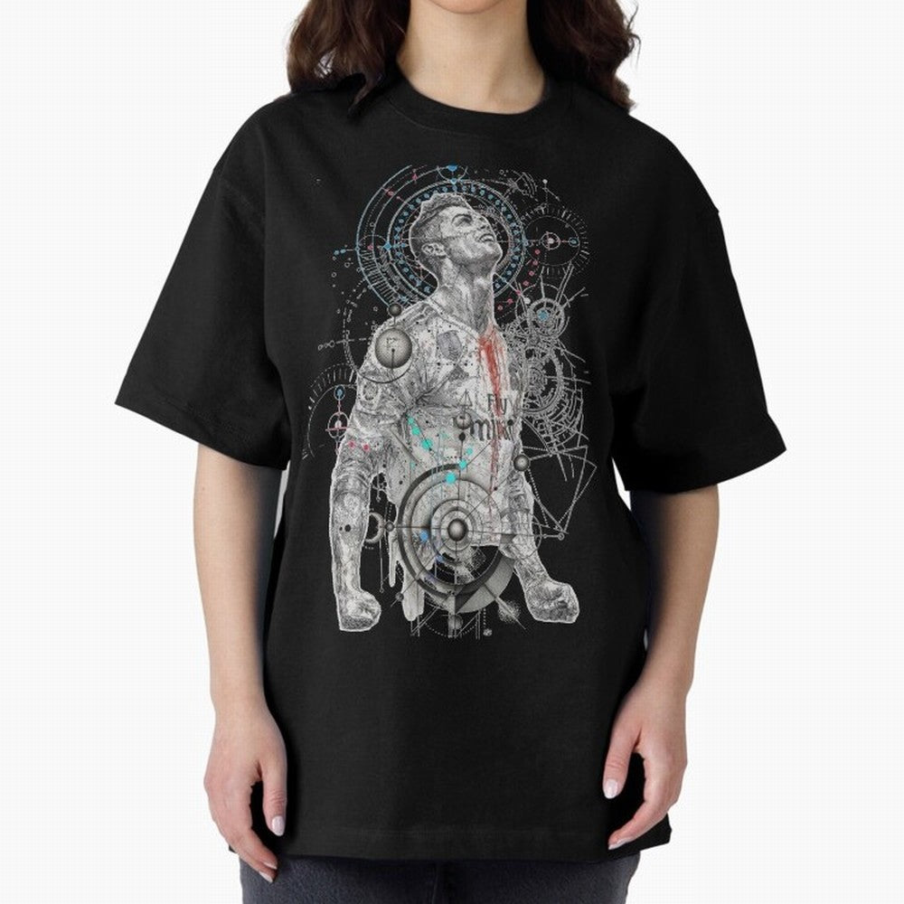 Cristiano Ronaldo Football Playmaker Oversized T-Shirt Enjoy FIFA World Cup 2026 USA Canada Mexico Spirit, Connected to Portugal, CR7 and Messi, Vintage Soccer Flavor, Modern Football Stars, National Flags and Final Night Emotion; Ideal for Fans