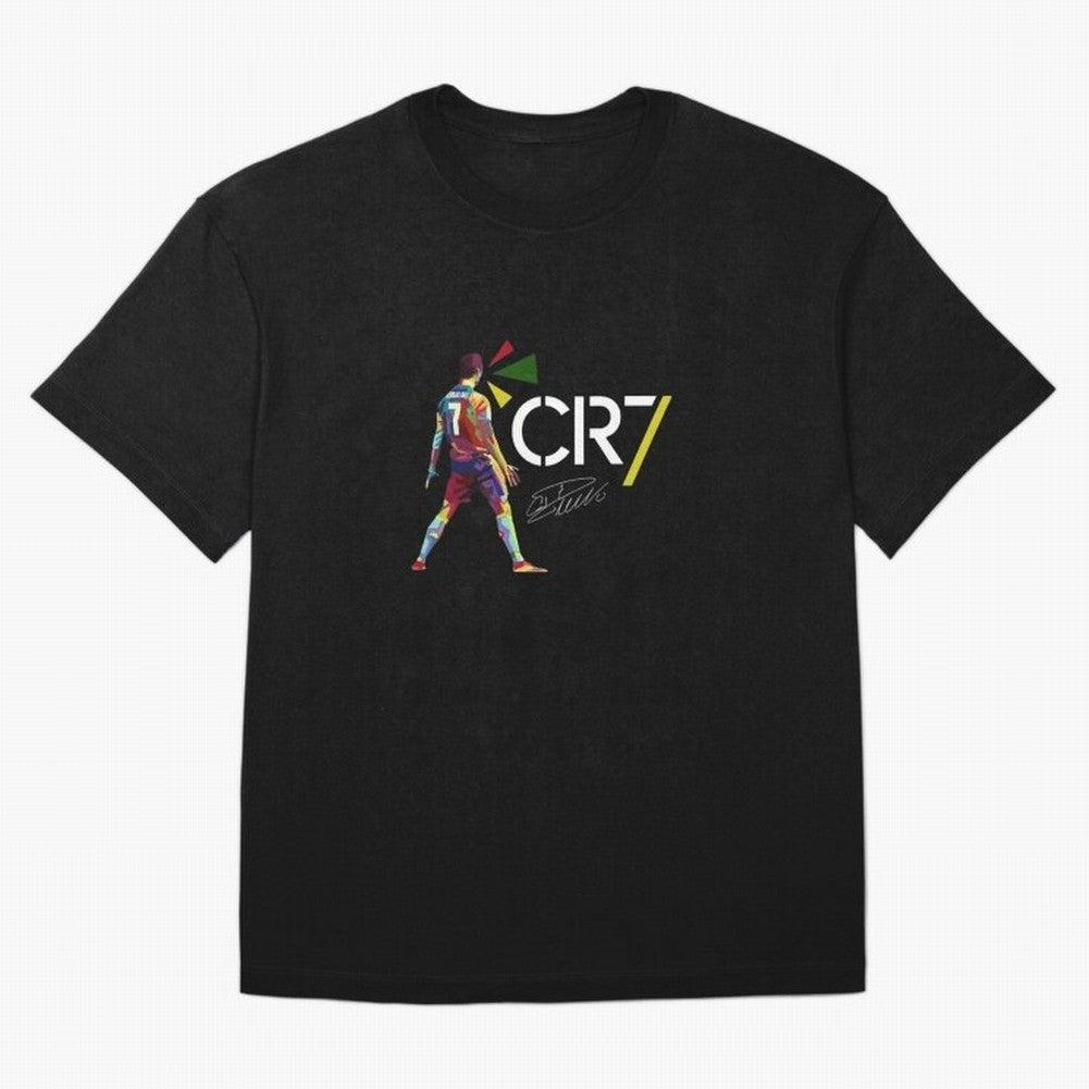 Cr7 Cristiano Ronaldo Signature Classic Oversized T-Shirt Step into Match Day Hype around FIFA World Cup 2026 USA Canada Mexico, Mbappe and Neymar, Brazil, Vintage Soccer Flavor, Modern Football Stars, National Flags and Final Night Emotion; Great