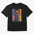 Cristiano Ronaldo illustration Oversized T-Shirt Join the Global Buzz around Match Day Hype around FIFA World Cup 2026 USA Canada Mexico, Mbappe, Brazil, Portugal and Argentina, Vintage Soccer Flavor, Modern Football Stars, National Flags and Final