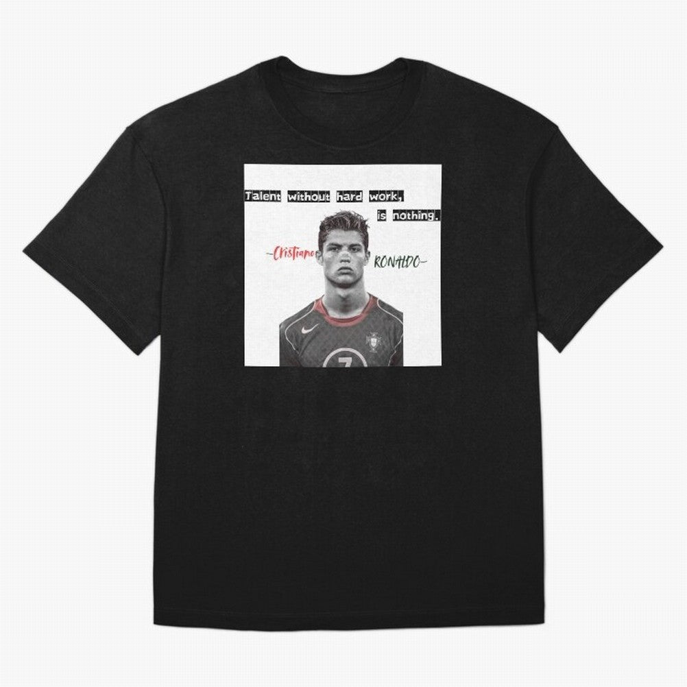 Cristiano Ronaldo - Dedication | NextLevel Motivation white Oversized T-Shirt Feel the Roar of FIFA World Cup 2026 Group Stage Highlighting Mbappe and Neymar, Argentina Energy, Championship Spirit, Famous Goals, Roaring Crowds and International