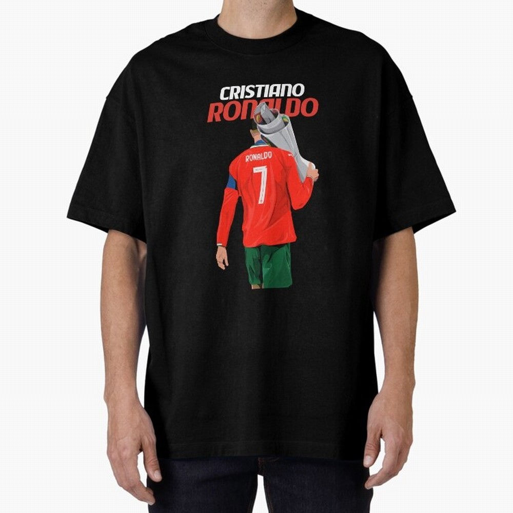 Cristiano Ronaldo Win Oversized T-Shirt Create FIFA World Cup 2026 USA Canada Mexico for Fans of Messi and Germany, Bringing Football Festival Excitement, Trophy Ambitions, Country Rivalries and Star Player Buzz; Great for Supporters Who Love