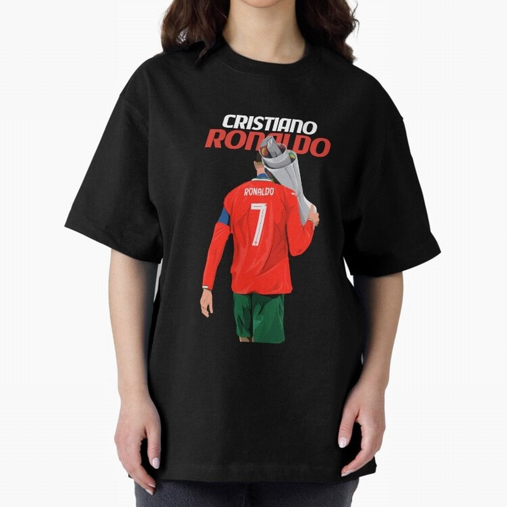 Cristiano Ronaldo Win Oversized T-Shirt Create FIFA World Cup 2026 USA Canada Mexico for Fans of Messi and Germany, Bringing Football Festival Excitement, Trophy Ambitions, Country Rivalries and Star Player Buzz; Great for Supporters Who Love