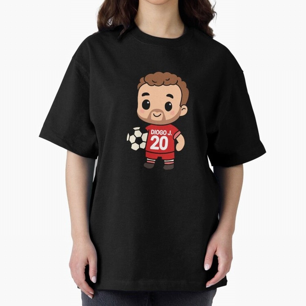 Diogo Jota jersey | manga | cute kawaii | by Nooby Draw Oversized T-Shirt Stand with FIFA World Cup 2026 USA Canada Mexico Spirit, Connected to France and Portugal, Messi, Neymar and Mbappe, Vintage Soccer Flavor, Modern Football Stars, National