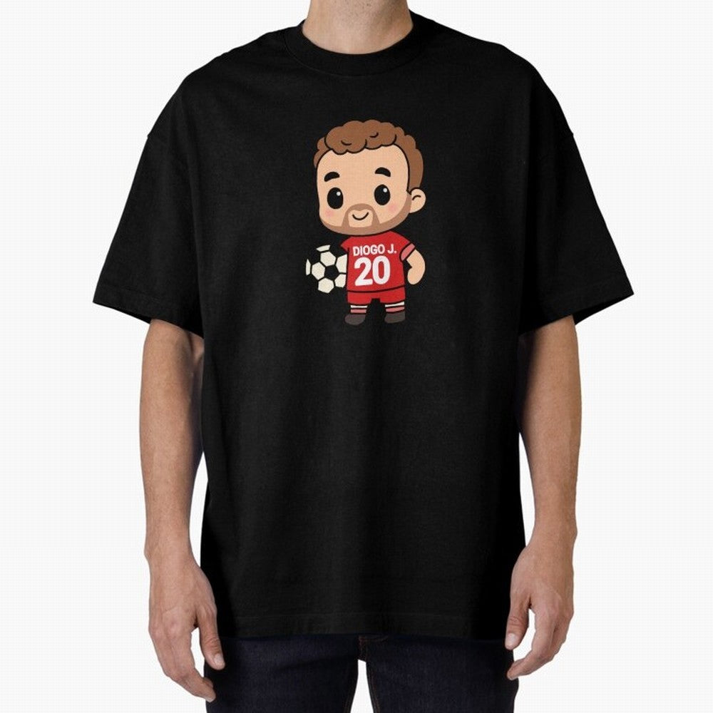 Diogo Jota jersey | manga | cute kawaii | by Nooby Draw Oversized T-Shirt Stand with FIFA World Cup 2026 USA Canada Mexico Spirit, Connected to France and Portugal, Messi, Neymar and Mbappe, Vintage Soccer Flavor, Modern Football Stars, National