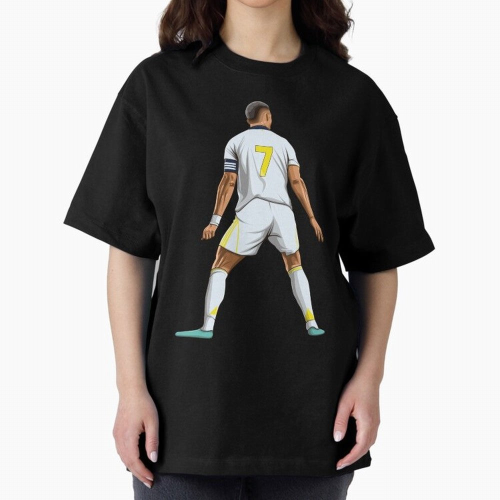 Cristiano Ronaldo Oversized T-Shirt Share the Excitement of FIFA World Cup 2026 Group Stage for Fans of Haaland and England, Bringing Championship Spirit, Famous Goals, Roaring Crowds and International Football Unity; Ideal for Passionate Fans Who