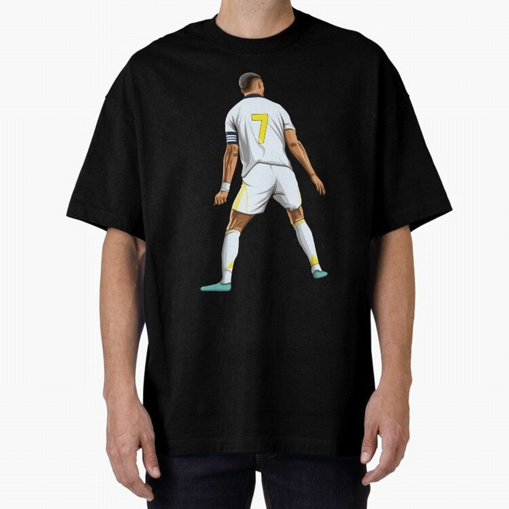 Cristiano Ronaldo Oversized T-Shirt Share the Excitement of FIFA World Cup 2026 Group Stage for Fans of Haaland and England, Bringing Championship Spirit, Famous Goals, Roaring Crowds and International Football Unity; Ideal for Passionate Fans Who