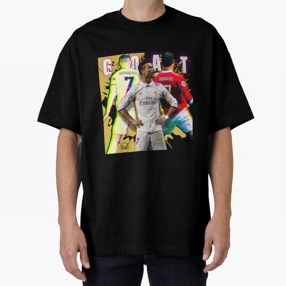 Cristiano Ronaldo ¨C The GOAT Era Tribute Oversized T-Shirt Enjoy Match Day Hype around FIFA World Cup 2026 Group Stage, Messi, CR7 and Mbappe, Netherlands, Global Supporter Spirit, Legendary Goals, National Colors and Tournament Celebration;