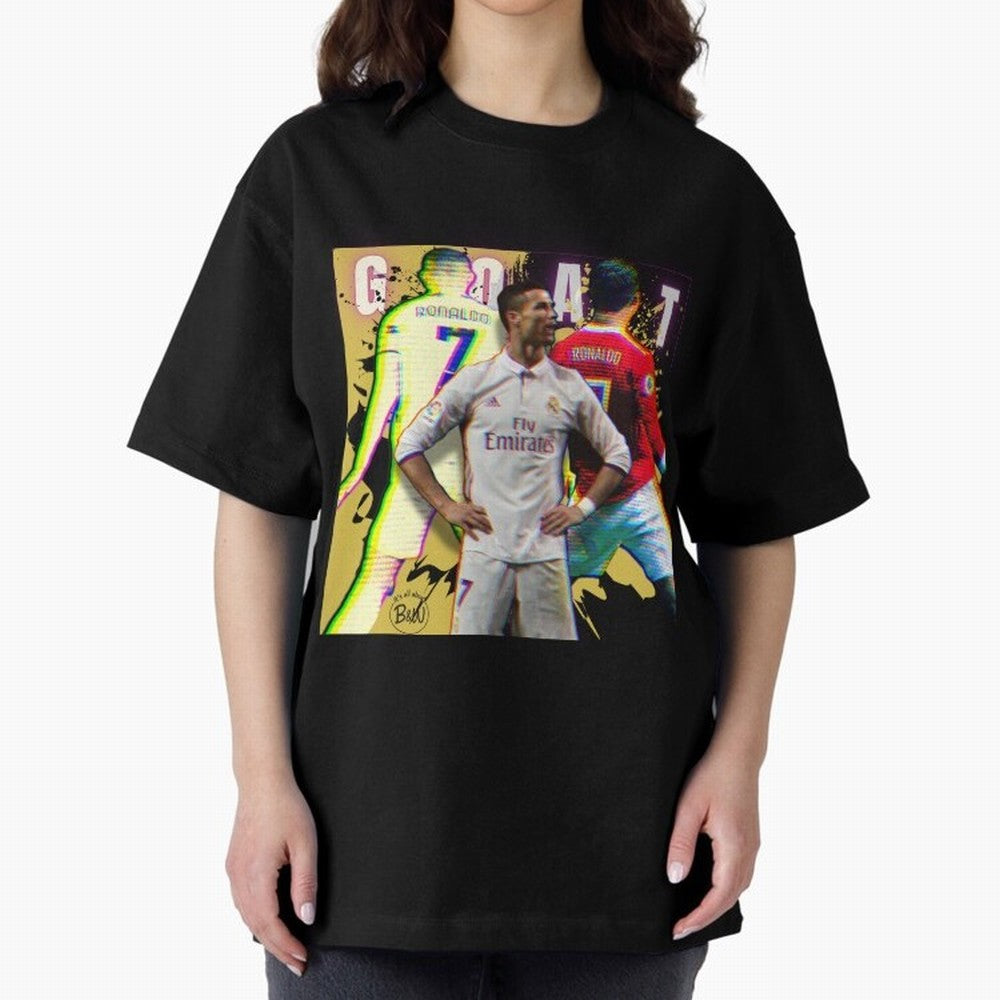 Cristiano Ronaldo ¨C The GOAT Era Tribute Oversized T-Shirt Enjoy Match Day Hype around FIFA World Cup 2026 Group Stage, Messi, CR7 and Mbappe, Netherlands, Global Supporter Spirit, Legendary Goals, National Colors and Tournament Celebration;