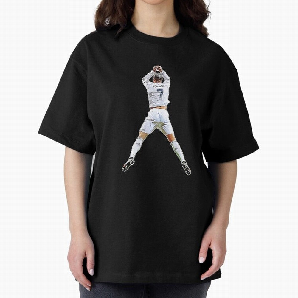 Siuuuu Oversized T-Shirt Represent Football Lovers during Global Football Passion for FIFA World Cup 2026 Group Stage, Made for Neymar, Haaland and Cristiano Ronaldo, England, Stadium Memories, Football Loyalty, International Chants and