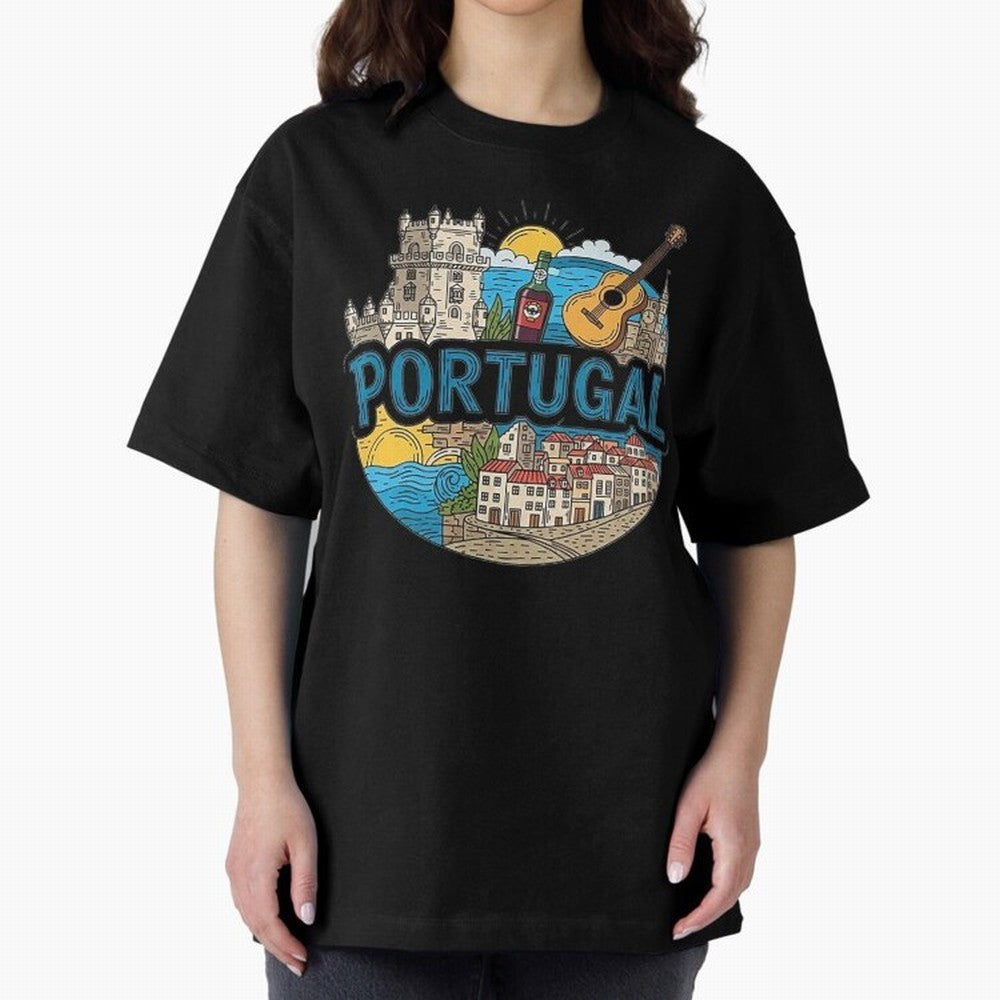 PORTUGAL Oversized T-Shirt Fuel Your Fan Pride for Match Day Hype around FIFA World Cup 2026, Haaland and Mbappe, England and Germany, Football Festival Excitement, Trophy Ambitions, Country Rivalries and Star Player Buzz; Built for Supporters
