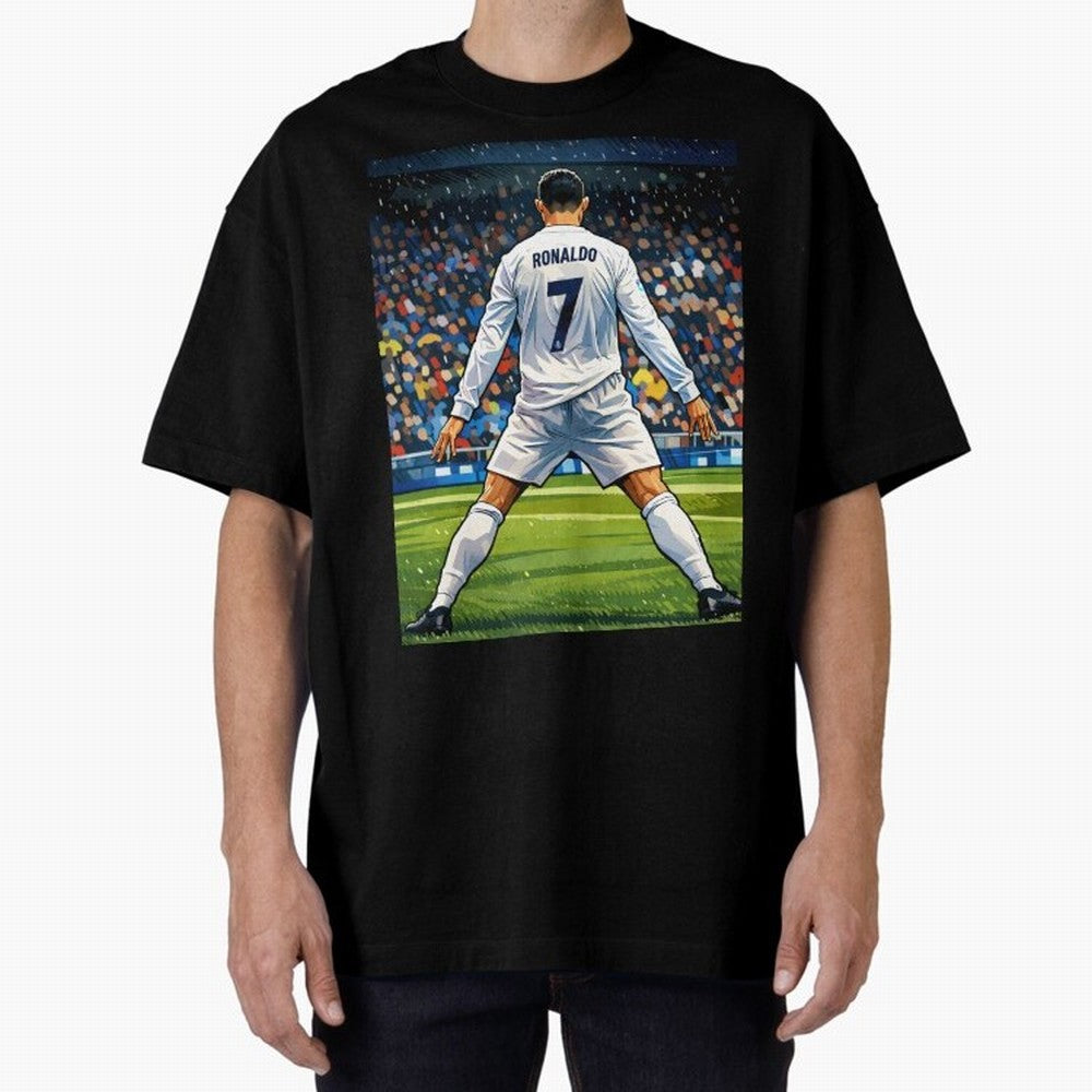 CR7 Oversized T-Shirt Make the Season About FIFA World Cup 2026 USA Canada Mexico Spirit, with France, Haaland and Mbappe, Vintage Soccer Flavor, Modern Football Stars, National Flags and Final Night Emotion; Great for Supporters Who Love Legendary