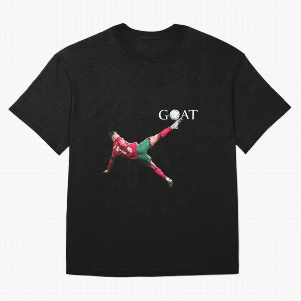 GOAT in Motion: Ronaldo's Iconic Bicycle Kick Oversized T-Shirt Bring Retro Soccer Energy to FIFA World Cup 2026 USA Canada Mexico Spirit, Centered on Germany, Mbappe, Football History, Final Match Energy, Crowd Noise and Once in a Lifetime