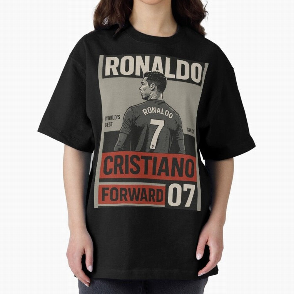 CR7 Legacy ¨C Cold Blooded Greatness Poster Art Oversized T-Shirt Make Every Match About Match Day Hype around FIFA World Cup 2026, Haaland and Mbappe, Spain and Netherlands, Vintage Soccer Flavor, Modern Football Stars, National Flags and Final