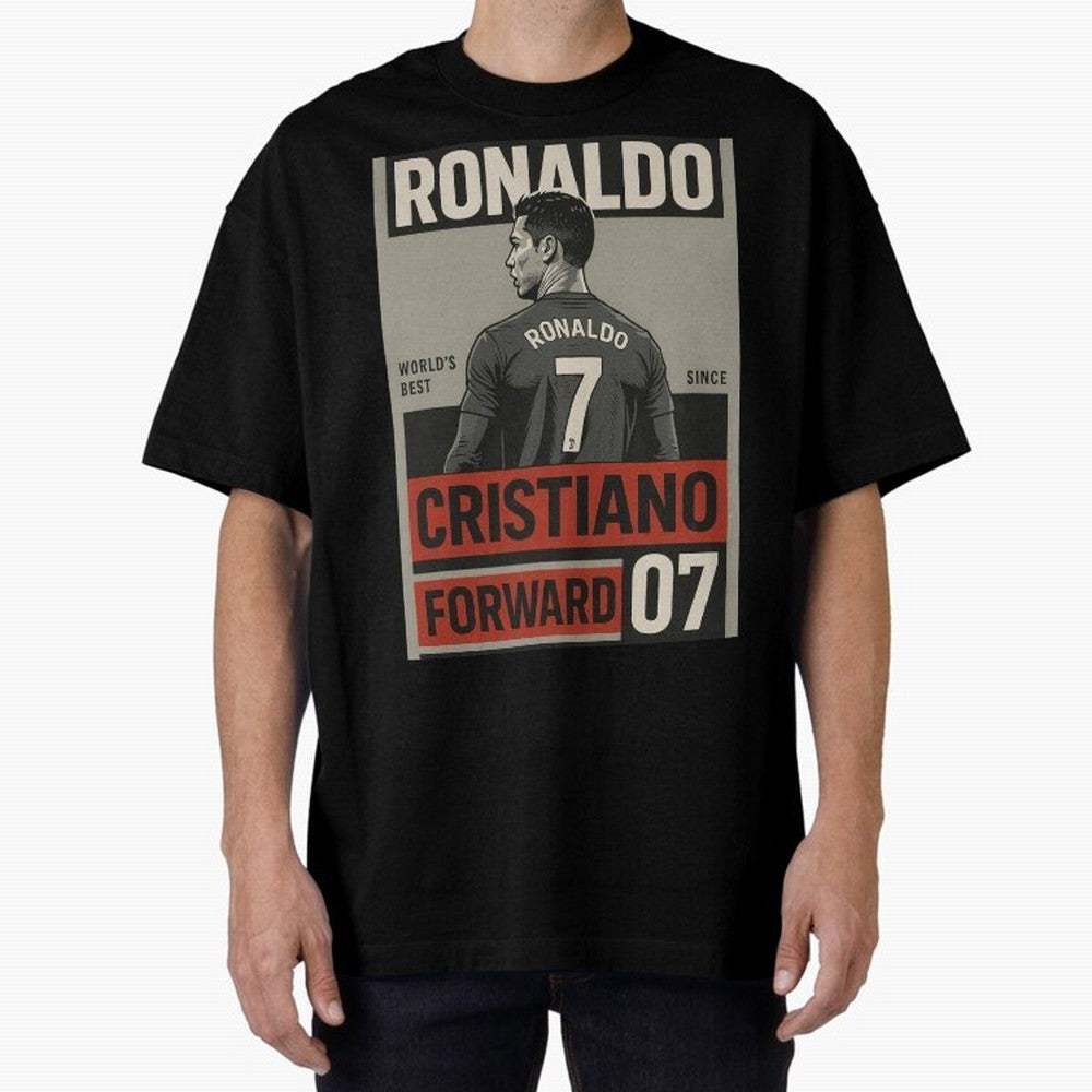 CR7 Legacy ¨C Cold Blooded Greatness Poster Art Oversized T-Shirt Make Every Match About Match Day Hype around FIFA World Cup 2026, Haaland and Mbappe, Spain and Netherlands, Vintage Soccer Flavor, Modern Football Stars, National Flags and Final